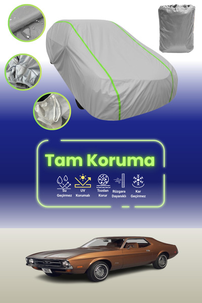 Dokaca Neo غطاء حماية للسيارة باللون الرمادي النيون قماش مجدّل فورد موستانج 1...