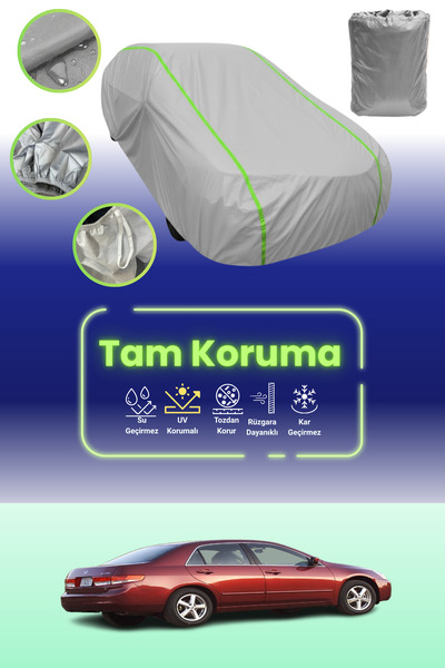 Dokaca Neo غطاء حماية للسيارة باللون الرمادي النيون قماش مجدّل هوندا أكورد 4 أبواب 2003 - 2006 متوافق مع غطاء حماية السيارة