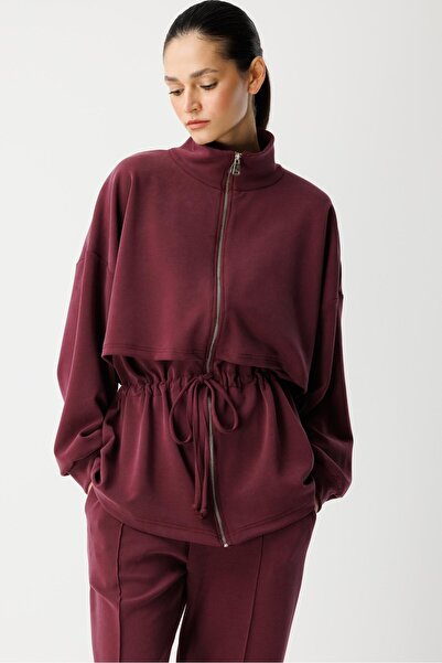 ŞEYMA COŞKUN Rüzgarlıklı takım Bordo