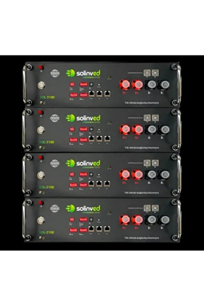 SOLİNVED 51,2 V 100Ah Lityum Raf Akü Serilenebilir