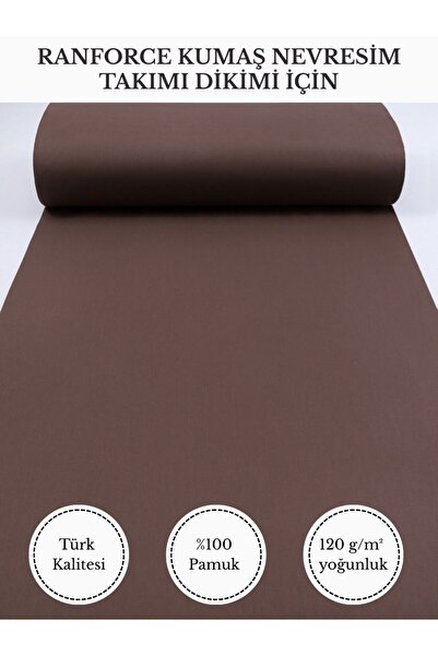 FabricMarket Ranforce Kumaş Nevresim Dikimi Için – %100 Pamuk, 240 cm × 100 C...