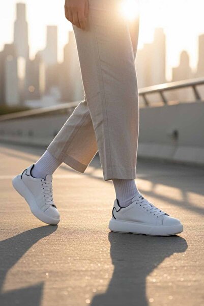 Lufian Women's Leather Sneaker Shoes White