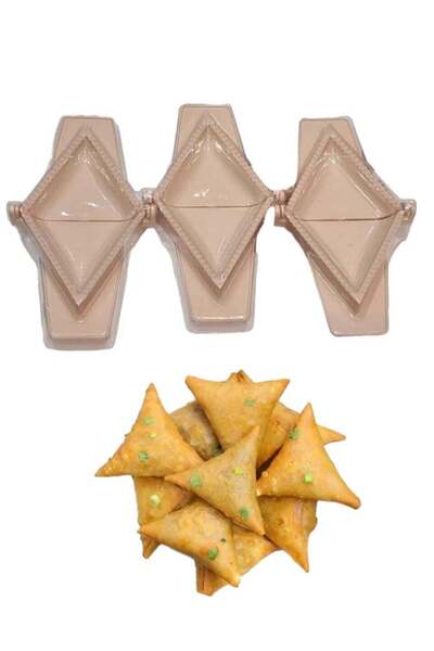 Habbaa صانعة فطائر بيروجي كبيرة، 3 قوالب سمبوسة مثلثة