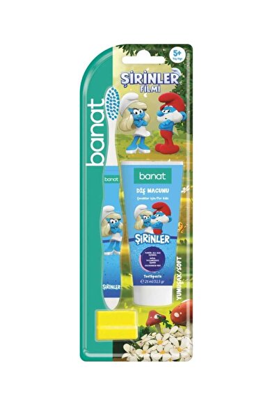 Banat Şirinler Lisanslı Ağız Bakım Seti Diş Macunu (25ml) + Fırça