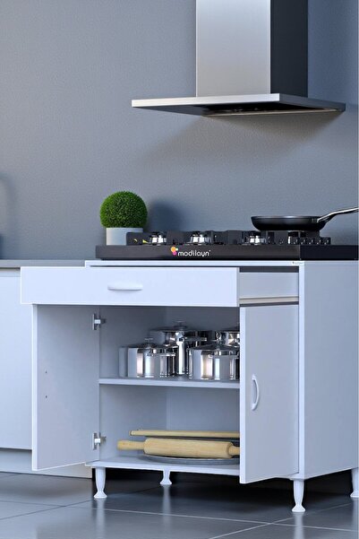 Eliusta Nehir 75 cm Mutfak Dolabı Çok Amaçlı Ankastre Set Ocak Dolabı 75x88x4...