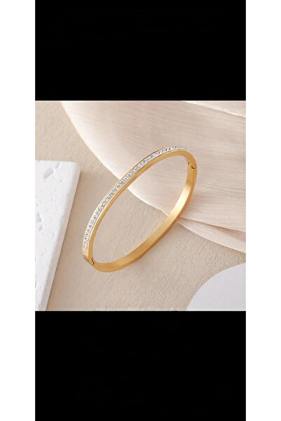 chd-store سوار من الفولاذ المقاوم للصدأ، أحجار لامعة، تصميم بسيط، سوار بلونين