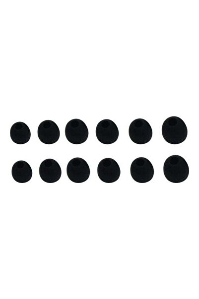 Generic 12-Piece Replacement Ear Tips Set Black