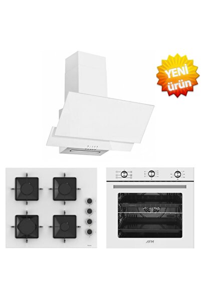 Ferre ve AFM Tech MARKALI/ Vivolva 6+1 Turbolu Beyaz Ankastre Set ( SS206 + F...