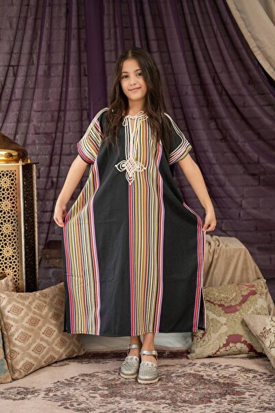 AFandina Butterfly jalabiya for mother and daughter, quiet elegance SM-30