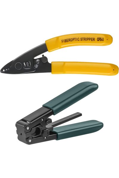 Arabest 2Pcs FTTH Fiber Stripper Tool Combination Set, for FTTH Floor Cables Installation
