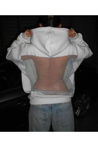 BALİNA Beyaz Crystal Vision Sweatshirt