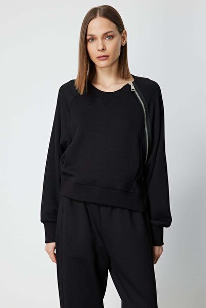ON Fermuar Detaylı Cepli Sweat