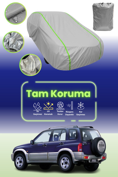 Dokaca Neo غطاء سيارة رمادي نيون قماش مجدّل متوافق مع سوزوكي إسكودو / جراند ف...