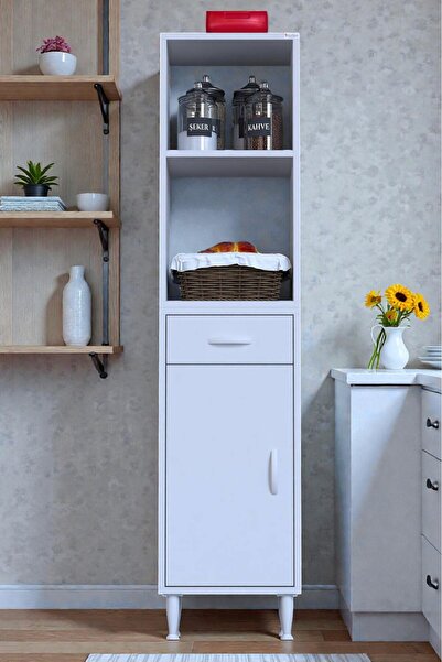 Eliusta Lunera G:35 cm Beyaz Mutfak Dolabı Çok Amaçlı Açık Bölmeli Fırın Mutf...