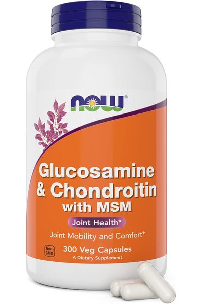 Now Foods ناو جلوكوزامين وكوندرويتين مع ميثيل سلفونيل ميثان، 300 كبسولة