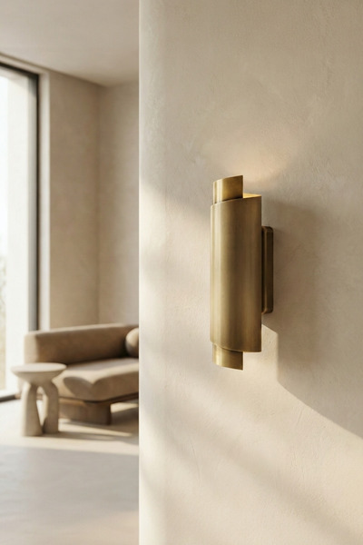 Favori Aydınlatma Modern Antique Brass Cylinder Wall Sconce