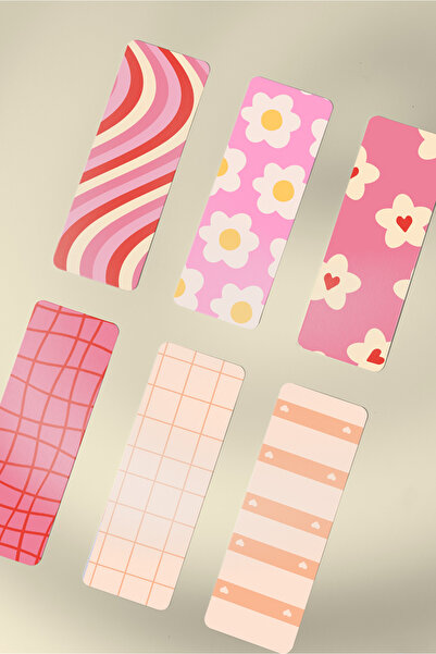 tinystoriestr Bookmarks Colorful Pattern Themed Set of 6