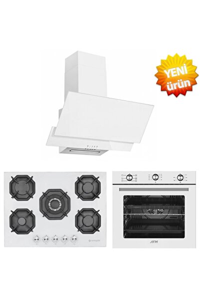 Eminçelik ve AFM Tech MARKALI/Eroa 6+1 Turbolu Beyaz Cam Ankastre Set (22 386...