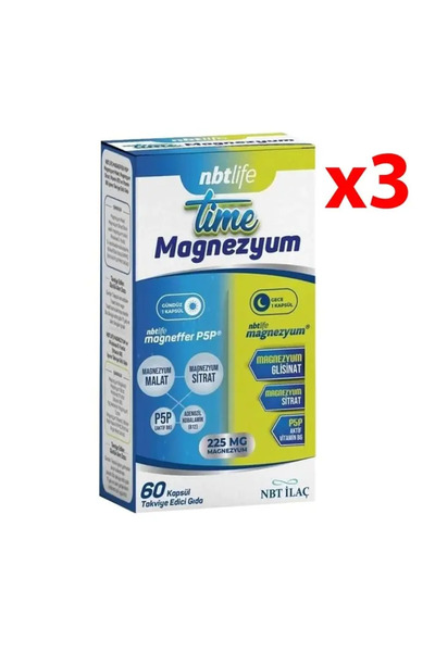 NBT لايف تايم مغنيسيوم 60 كبسولة 3 قطع