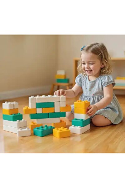 Dolu Dev Tuğla Blok Pastel Renkler (48 parça) 2644