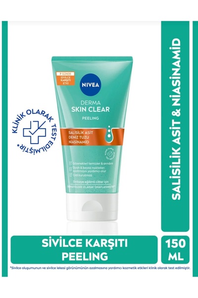 NIVEA Derma Skin Clear Karşıtı Yüz Temizleme Peeling 150 ml