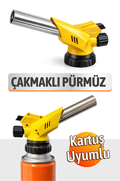 Badem10 Çakmaklı Pürmüz DMX4661 Kamp Piknik Mangal Mutfak Hobi Kendinden Çakm...