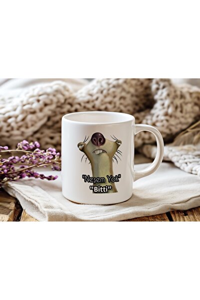 Beramussa No More Joy Written Funny Mug – Sid Drawing Humorous Mood Coffee Cup