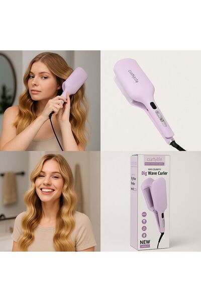 Curly Life Curlylife TB 2053 Led Göstergeli Seramik Su Dalgası WAG Saç Maşası...