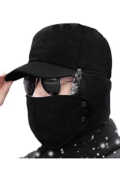 ÇEÇEN HOME Pălărie bomber - Căciulă termică moale de iarnă pentru schi, cu cârlig pentru urechi, lavabilă, pentru condiții de frig extrem