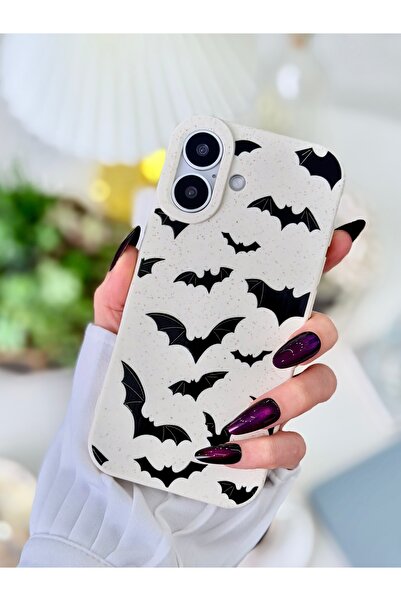 Go Aksesuar غطاء حماية مرن من السيليكون متوافق مع آيفون 17 بتصميم الخفاش