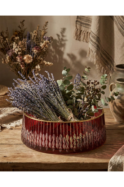 AKDEN STORE Cutting Handcrafted Mercury Bowl /Verre Series