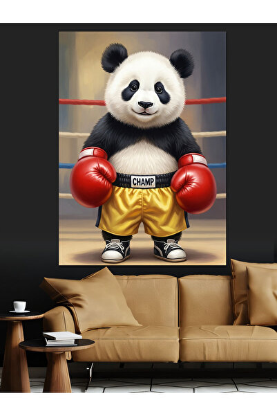 KanvasSepeti Pictură în ulei de înaltă calitate cu mănuși de box texturat Can...