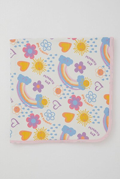 Breeze Newborn Baby Blanket Floral Patterned & Sunny Standard, Ecru