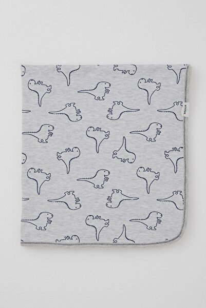 Breeze بطانية للأطفال حديثي الولادة بنمط ديناصورات لطيفة، رمادي فاتح متنوع