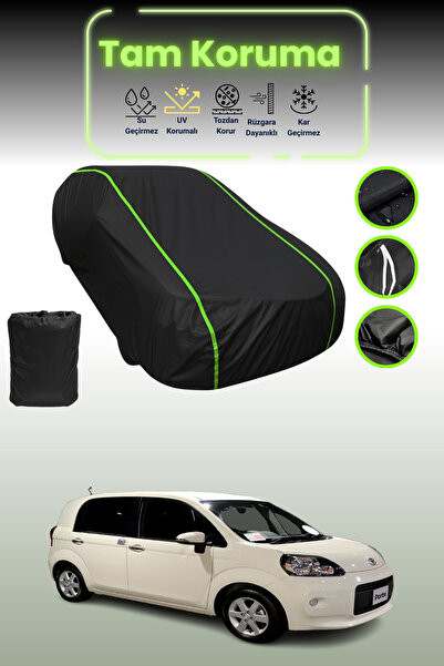 Dokaca Neo غطاء حماية للسيارة من القماش الأسود اللامع قماش مجدّل تويوتا بورتي...