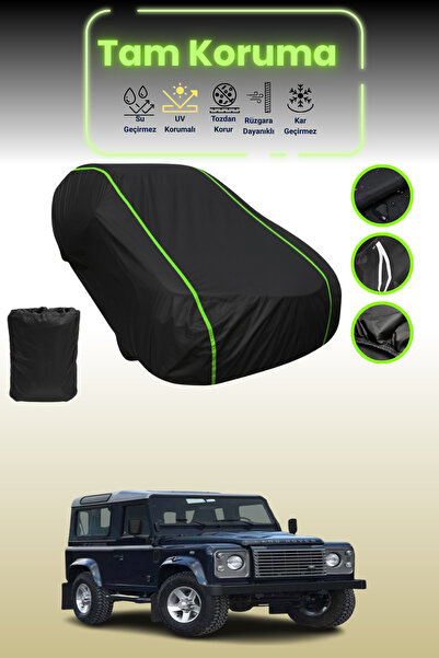 Dokaca Neo غطاء حماية للسيارة متوافق مع لاند روفر ديفندر 902012 - 2016 باللون الأسود النيون قماش مجدّل