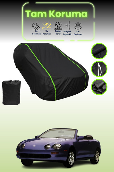 Dokaca Neo غطاء حماية من القماش للسيارة باللون الأسود النيون قماش مجدّل تويوت...