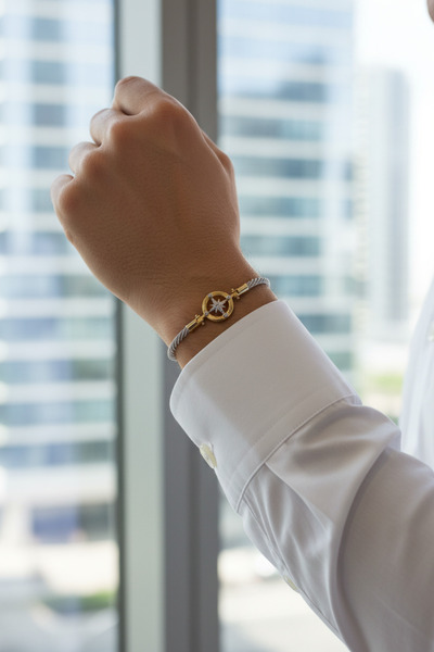 Utku Kuyumculuk 14 AYAR ÖZEL TASARIM KOMPLE ALTIN PUSULA BİLEKLİK