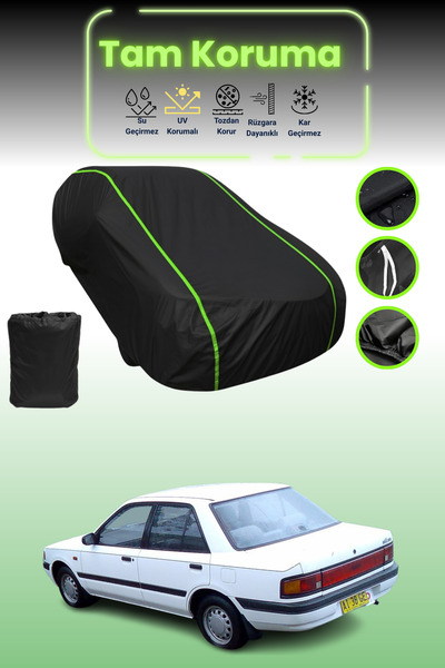 Dokaca Neo غطاء حماية للسيارة باللون الأسود النيون قماش مجدّل مازدا 323 (Bg) ...