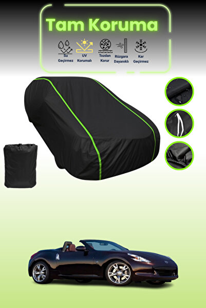 Dokaca Neo غطاء حماية للسيارة من القماش الأسود اللامع قماش مجدّل نيسان 370Z ر...