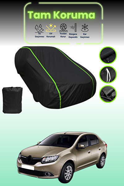 Dokaca Neo غطاء حماية للسيارة من القماش الأسود المتوافق مع سيارة رينو سيمبول قماش مجدّل