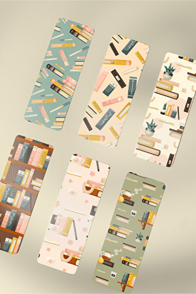tinystoriestr Bookmarks Book-Themed Set of 6