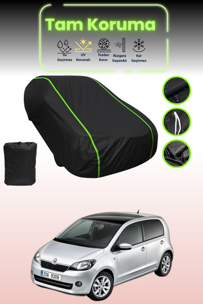 Dokaca Neo غطاء حماية للسيارة من القماش الأسود المتوافق مع سيارة سكودا سيتيجو...