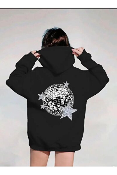 Oceanwear سترة ديسكو توب مطبوع بغطاء رأس مبطن بالصوف للجنسين سادة اللون