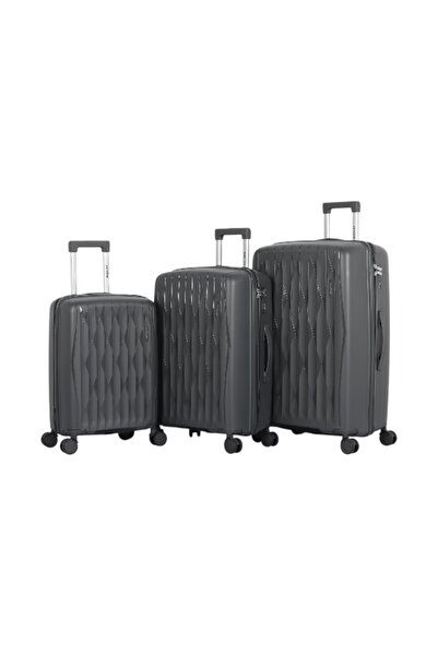 AVIATOR Luxury and complete travel bag set – 3 pieces made of durable, break-resistant polypropylene
