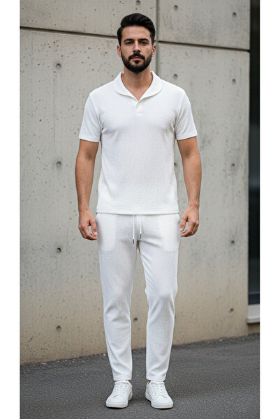 Fifty Color Set de pantaloni și tricou cu mânecă scurtă din țesătură conforta...