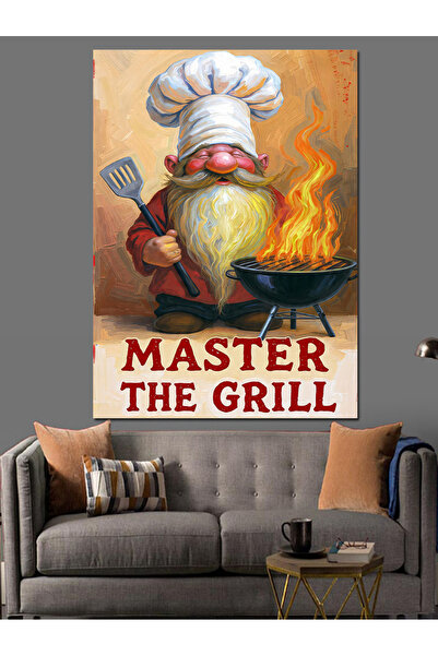 KanvasSepeti Pictura în ulei de înaltă calitate "Yemek Yapan Cüce" texturat C...