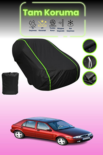 Dokaca Neo غطاء حماية للسيارة باللون الأسود النيون قماش مجدّل فورد فييستا 5 أ...