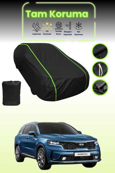 Dokaca Neo غطاء حماية للسيارة من القماش الأسود اللامع قماش مجدّل كيا سورينتو ...