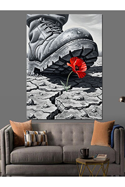 KanvasSepeti Detaliu trandafir Negru Pictură în ulei de înaltă calitate textu...